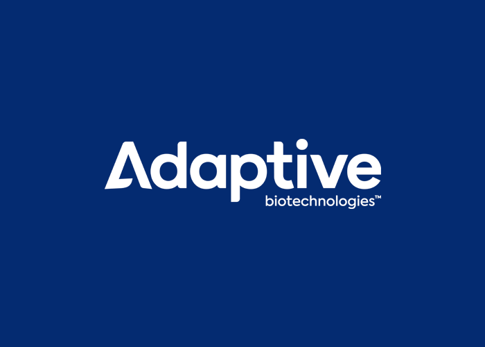 Adaptive Biotechnologies logo on dark blue background